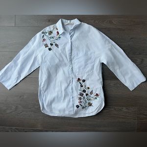 Zara embroidered top